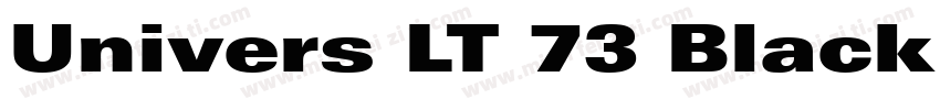 Univers LT 73 Black Extended字体转换